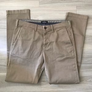 Express Men’s Tan Khaki Chino Pants 32 x 34
